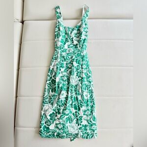Anne Klein Green and White Floral Dress